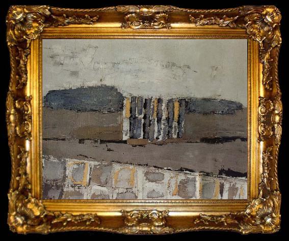 framed  Nicolas de Stael Landscape, ta009-2